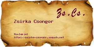 Zsirka Csongor névjegykártya