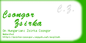 csongor zsirka business card